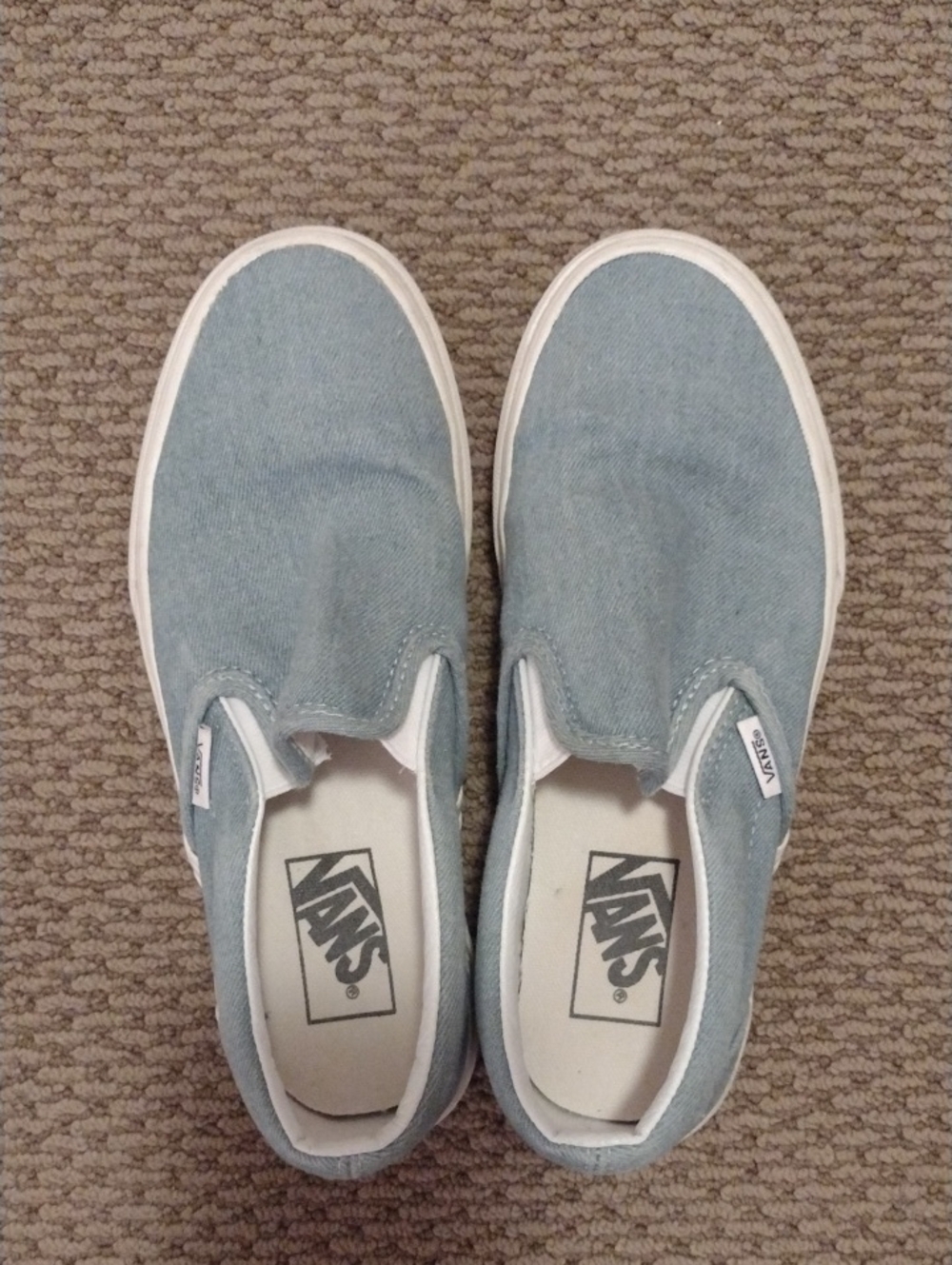 Madewell x Vans Denim Slip-on Sneakers